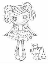 Lalaloopsy Coloring Doll Pages Peanut Big Rag Girls Dolls Printable Supercoloring Kids Print Color Cute Book Sheets Mermaid Drawing Button sketch template