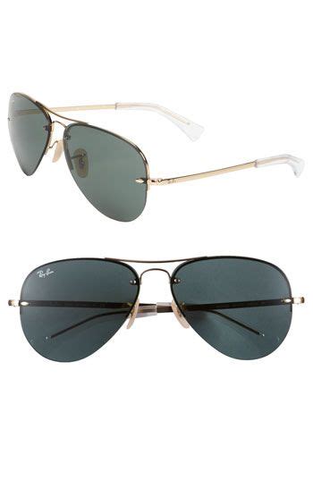 highstreet 59mm semi rimless aviator sunglasses nordstrom rayban