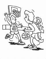 Basketball Coloring Colouring Print Pages sketch template