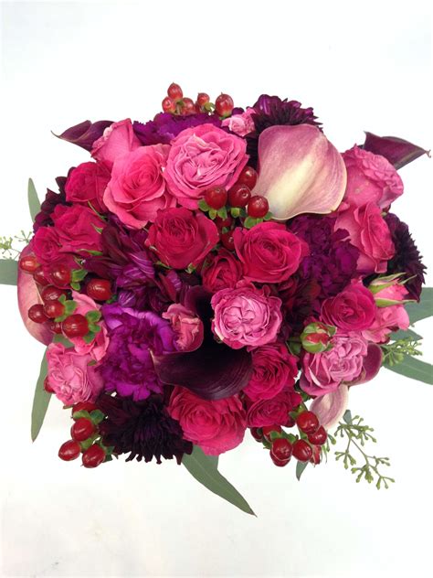 powerful pink wedding bouquet  san francisco ca flowers   valley