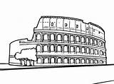 Colosseum Amphitheater Anciet sketch template