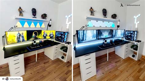 gaming desk setup ideas  revamp  gaming space