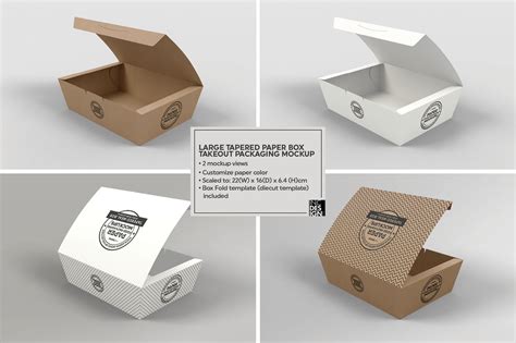 vol  paper food box packaging mockups   design studio thehungryjpegcom