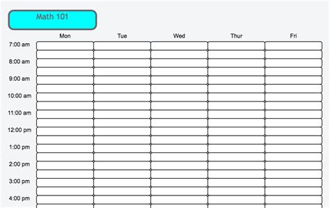 weekly schedule maker task list templates