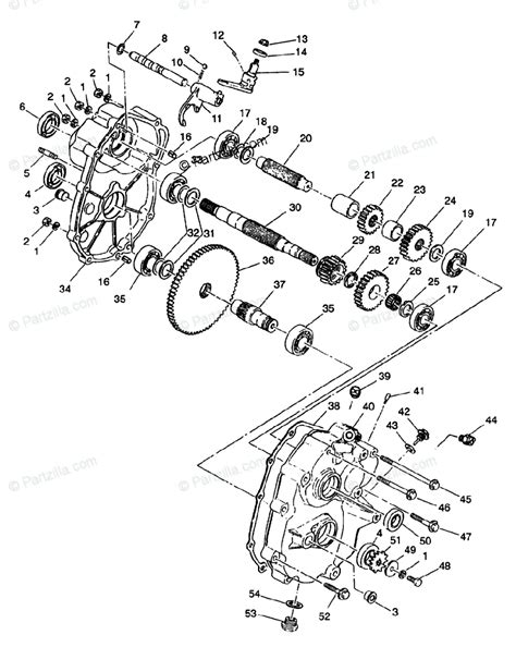 polaris atv  oem parts diagram  gearcase assembly trail boss partzillacom