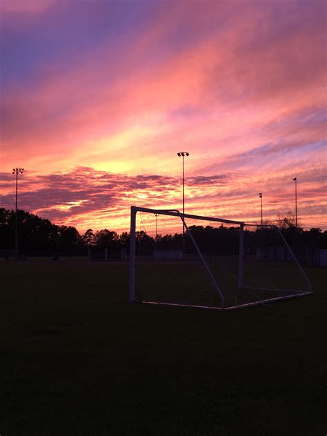 sunset over the soccer field soccer pictures soccer photography