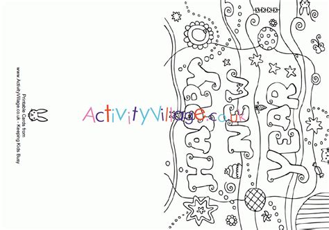happy  year colouring card colouring pages  kids