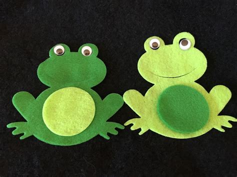 felt frog shapes  packaged ready  fun elements included