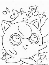 Pokemon Coloring Jigglypuff Printable Pages sketch template