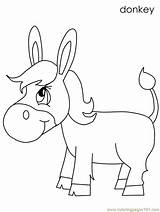 Donkey Coloring Esel Ane Ausmalbild sketch template