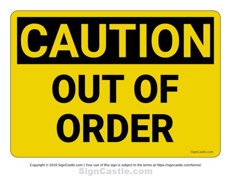 printable   order caution sign    https