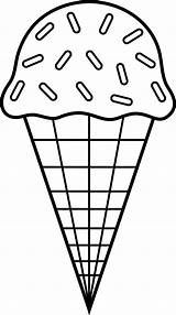 Waffle Cone Clipart Ice Cream Clip Sprinkles sketch template