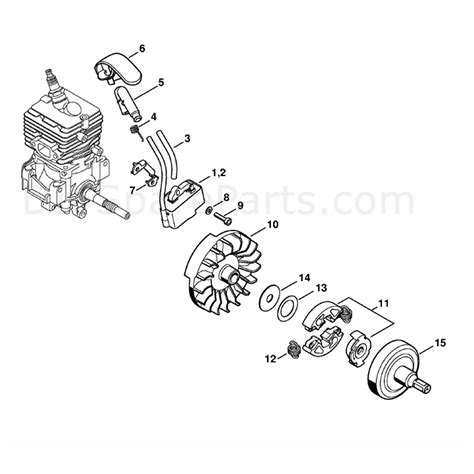 stihl fs  brushcutter fsc ez parts diagram ignition system clutch