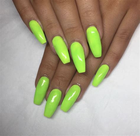 pinterest green acrylic nails neon green nails lime nails
