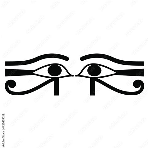 Two Ancient Egyptian Eyes Wadjet Sacred Symbol Of God Horus Or