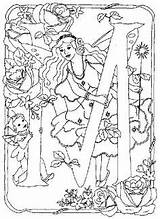 Coloring Pages Kids Books Fairy sketch template