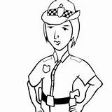 Police Coloring Woman Pages Colouring People Getcolorings Getdrawings Printable Kids sketch template