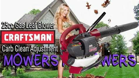craftsman cc gas leaf  throttle bogs    carb clean adjustment diy fix youtube