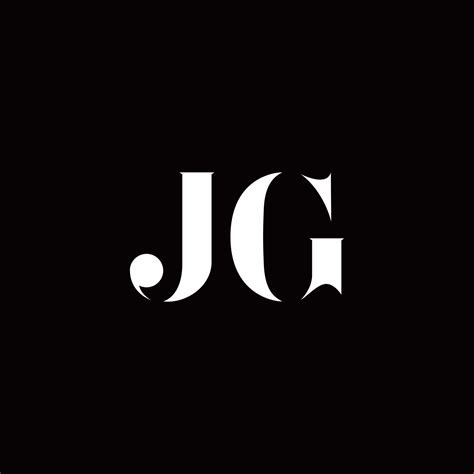 jg logo letter initial logo designs template  vector art  vecteezy