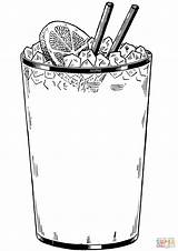 Coloring Drink Cold Glass Ice Pages Printable Drinks Food Drawing Supercoloring Summer sketch template