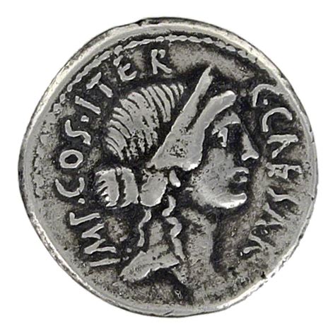 Julius Caesar Aeneas Roman Imperatorial Ar Denarius 47