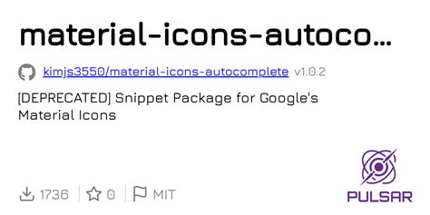 material icons autocomplete
