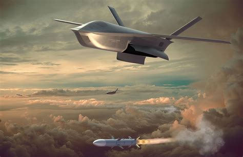 general atomics unveils  longshot aircraft launched air  air combat drone rendering uas