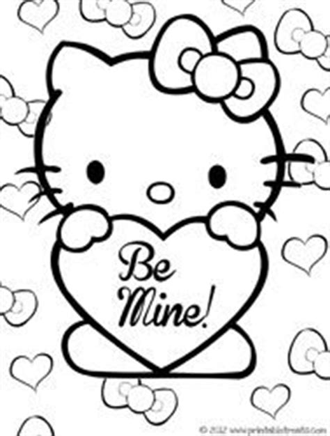 kitty valentines coloring pages  printabletreatscom