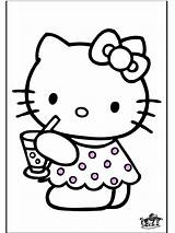 Kitty Hello Coloring sketch template
