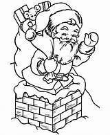 Santa Coloring Christmas Pages Claus Printable Sheets Elves Color Chimney Print Clipart His Colouring Clip Printing Chimneys Library Dodgeball Getdrawings sketch template