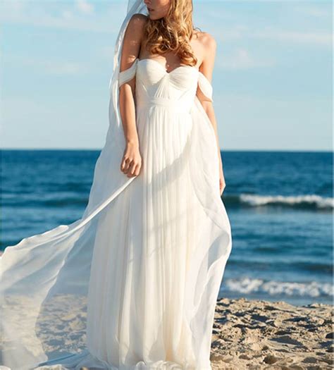 Elegant A Line Empire Bridal Beach Wedding Dress Cute Dresses