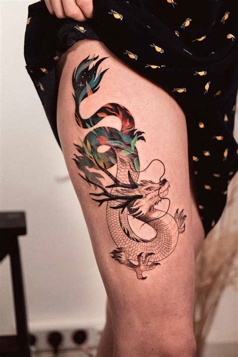 Dragon Tattoos On Leg