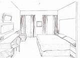 Room Drawing Perspective Point Bedroom Sketch Interior Drawings House Dream Background Sketches Webs Floor sketch template
