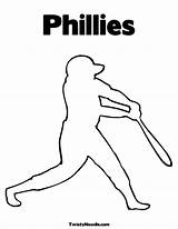 Coloring Pages Phillies Baseball Printable Choose Board Popular sketch template