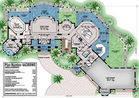 luxury  american house plan   master suites   elevator  architectural