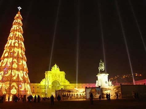 lisbons christmas tree lighting ceremony portugal christmas  europe beautiful christmas