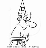 Dunce Clipart Illustration Toonaday Royalty sketch template