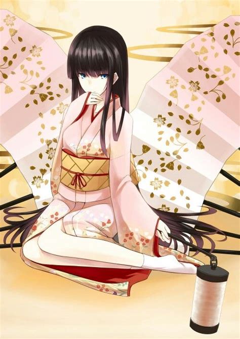 Pin Af Lovely Girl ¯ ツ ¯ På Kimono Yukata Anime Art Art