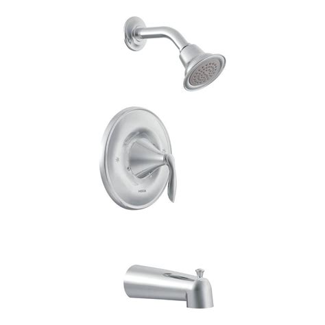 moen eva posi temp  handle tub  shower trim kit  brushed nickel valve  included