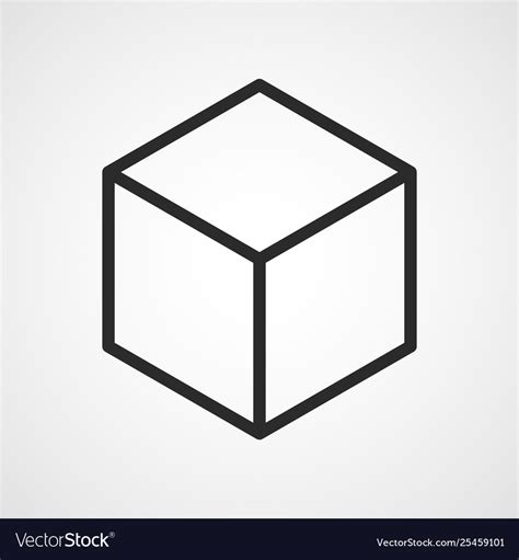 cube icon royalty  vector image vectorstock