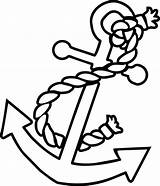 Anchor Coloring Pages Color Stencil Anchors Kids sketch template