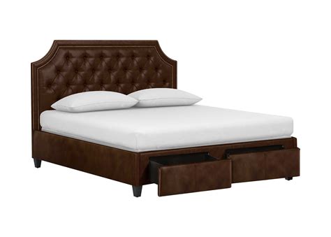 alison leather storage bed ethan allen