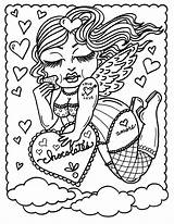 Valentines Grumpy Coloring Digi Kleurplaat Dolfijn Fairy sketch template