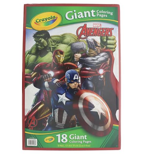 crayola giant color pages avengers assemble shop school office