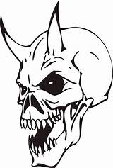 Evil Stencils Creepy Brainpan Tete Head Bordados Cranium Reaper Totenkopf Calaveras Mort Zpr sketch template
