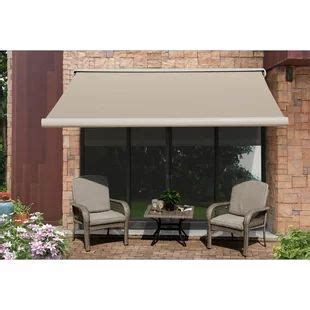 retractable awnings youll love   wayfair polycarbonate roof panels awning