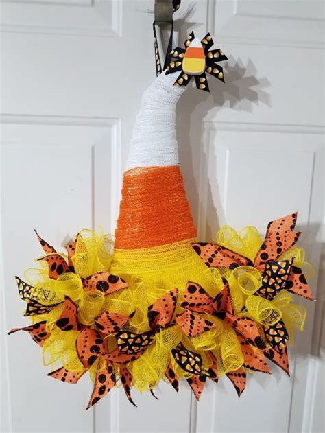 candy corn fall thanksgiving fall wreath crafts