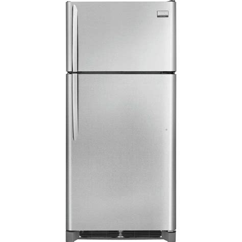 frigidaire gallery fgtrqf  cu ft top freezer refrigerator stainless steel