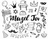 Mazel Tov Jewish sketch template