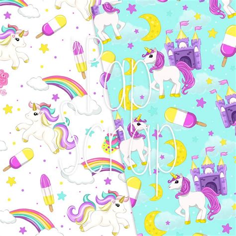 unicorn paper digital unicorn paper unicorn patterns etsy